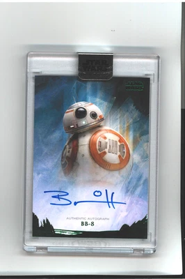 #/20 Star Wars STELLAR Auto BB-8 Brian Herring NO CARTÃO Autógrafo Jedi Verde - Imagem 1 de 3
