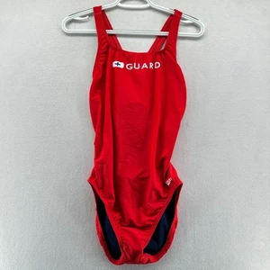 Traje de baño Speedo de una pieza rojo para mujer talla 42 Guard Eco Super Pro espalda deportiva - Imagen 1 de 7