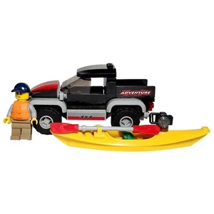 Lego Kajak Abenteuer 60240 Jeep Truck mit Kanu und Minifigur komplett gebraucht - Bild 1 von 7