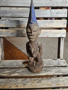 Yoruba Stamm feine alte geschnitzte heilige Ibeji Zwillingsfigur ~ Nigeria - Bild 1 von 6