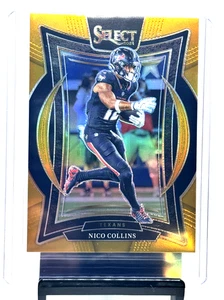 2024 Panini Select Nico Collins #86 Gold Prizm 10/10 SSP Concourse - Bild 1 von 3
