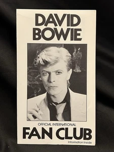 Vintage David Bowie International Fan Club Pamphlet Brochure 1 Yr Membership - Picture 1 of 3