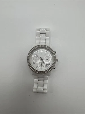 Reloj de pulsera Michael Kors blanco cerámica pasarela MK5188 para mujer Foto 1 de 4