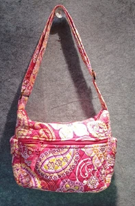 Borsa a tracolla Vera Bradley Olivia Hobo ritirata Raspberry fizz - con PORTAFOGLIO - Foto 1 di 18