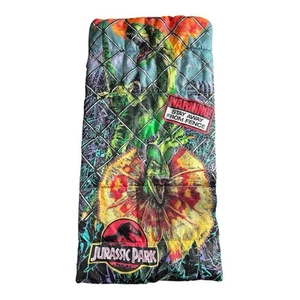 Jurassic Park Dilophosaurus Velociraptor Schlafsack 30” X 57” 1992 Vintage - Bild 1 von 2