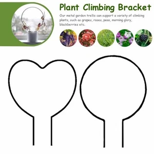 Round/Heart-shape Climbing Trellis Garden Plants Vines Rack Supports Frame Decor - Picture 1 of 12