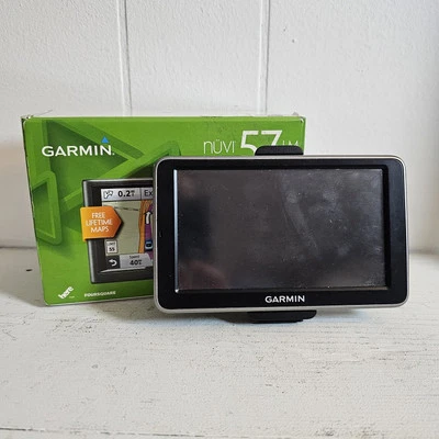 Garmin Nuvi 57LM GPS Navigation System Touch Screen Works No Cords Lifetime Maps - Image 1 of 4