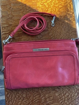 Bandolera Reliquia Cuero Melocotón/Naranja 9x5 NUEVA Color Otoño Perfecto Foto 1 de 4