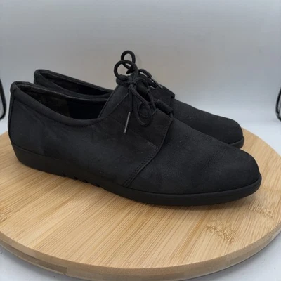 Rockport Ghillie Women Black Nubuck Lace-Up Comfort Shoes Size 6.5 W Wide Oxford - Image 1 of 4