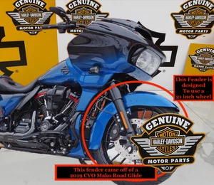 2019 CVO Mako Shark Fade OEM Harley 14-24 Touring Front Fender For 21" Wheel - Foto 1 di 10