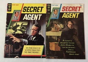 1966 Gold Key tv show comics SECRET AGENT #1 and 2 ~ FULL SET lower to mid-grade - Picture 1 of 1
