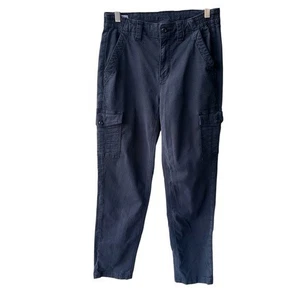 American Eagle Hose Cargo schwarz Stretch gerades Bein hoher Bund 90er Style 6 lang - Bild 1 von 8