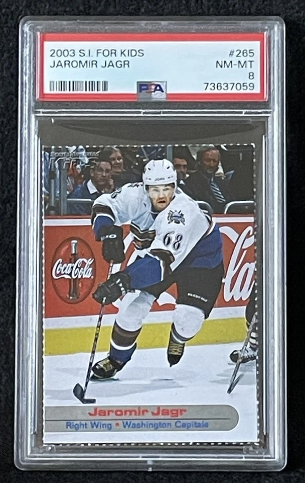 JAROMIR JAGR 2003 Sports Illustrated SI for Kids NHL Washington Capitals PSA 8 - Image 1 of 2