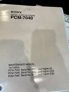 SONY PCM7040 PCM-7040 manuale di servizio di riparazione completo **ORIGINALE** - Foto 1 di 3