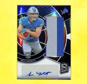2023 Panini Spectra Sam LaPorta 30/60 Auto Jumbo Patch Rookie Card Lions - Picture 1 of 2