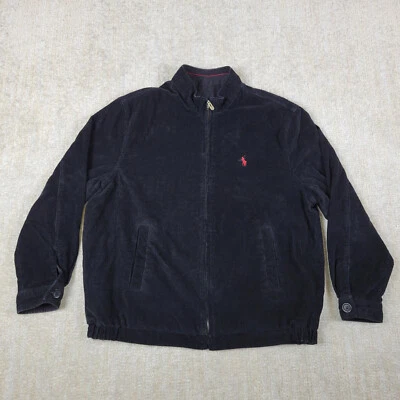 Chaqueta Ralph Lauren Reversible Para Hombre XL Negra Cremallera Completa Pana Softshell Vogue Foto 1 de 4