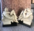 Vintage Michaelangelo Night and Day Medici bookends G. RUGGERI