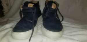 GREATS BORN IN BROOKLYN MADE IN ITALY NAVY BLUE ANKLE SUEDE ANKLE BOOTS - Picture 1 of 6
