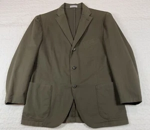 Boglioli K Jacket Mens 44 EU 54 Olive Green Cotton Stretch Unlined Made in Italy - Picture 1 of 21