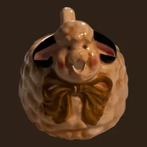 Antique 1940s Art 1/2 Cup Lamb Sheep Creamer/Milk Dispenser TIC Pottery - Picture 1 of 5