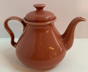 Rostfarbene Keramik Teekanne mit Deckel 7" hoch Küche Sammlerstücke Vintage - Bild 1 von 11