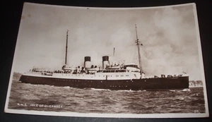 Real Photo RP postcard R.M.S. ISLE OF GUERNSEY Channel Islands Steamer RPPC - Foto 1 di 1