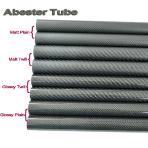 3K Carbon Fiber Tube 50mm 55mm 60mm 64mm 80mm 84mm 90mm 94mm 100mm 104mmx L500mm - Picture 1 of 4