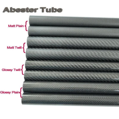 3K Carbon Fiber Tube 50mm 55mm 60mm 64mm 80mm 84mm 90mm 94mm 100mm 104mmx L500mm - Image 1 of 4