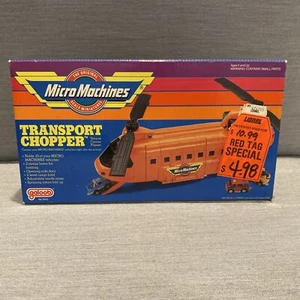 Transport Chopper 1989 Micro Machines Helicopter Vintage Galoob Playset New - Picture 1 of 9