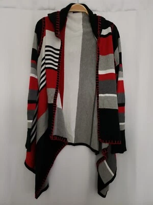 Cárdigan Dolce Cabo para mujer con capucha pañuelo dobladillo manta borde costura pequeño/md Foto 1 de 4