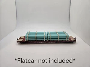 HO Flat Car Sewer Pipe Load *Set Of 2* - Picture 1 of 6