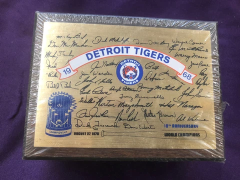6 18th Anniv. 1968 World Champions Detroit Tigers *Small Wall Plaques Coasters Cover