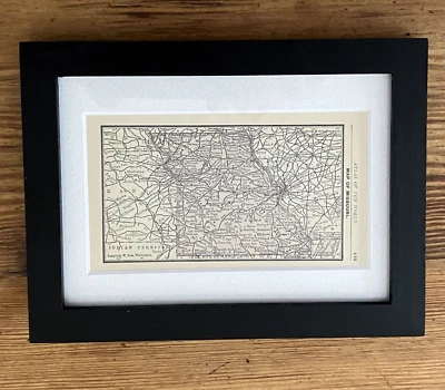 Mapa antiguo enmarcado original del estado de Missouri de 1888 pequeño mapa vintage de Missouri Foto 1 de 2