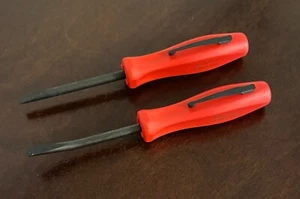 Snap-On Red Mini Pocket Prybar Set Straight & Angle - Picture 1 of 1