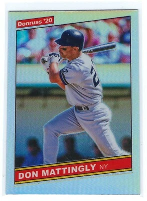 2020 Donruss Optic Baseball SILVER HOLO PRIZM 1986 Retro DON MATTINGLY R86-16 - Image 1 of 2