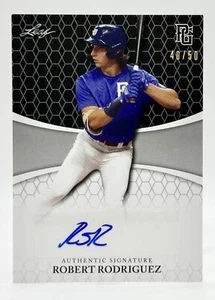 2022 Leaf Perfect Game National Showcase Black Robert Rodriguez Rc Auto 40/50 - Picture 1 of 2