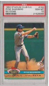 1992 Stadium Club SE RYNE SANDBERG #162 PSA 10 Gem Mint Skydome Chicago Cubs - Picture 1 of 2