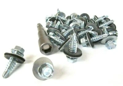 NUTS 'N' BOLTS® (Pack OF 100) 5.5 x 25mm Tech Screws for roofing & cladding self drill tek screw