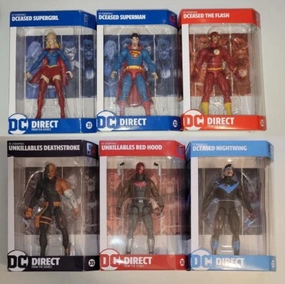 DC Direct DCeased Superman Supergirl Flash Deathstroke Red hood Nightwing Lot - Image 1 of 2