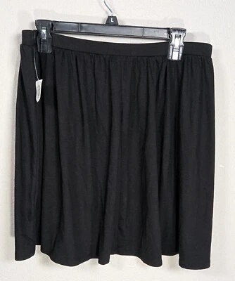 Старый темно-черный мягкий вязаный юбка эластичный пояс размер большой новый - Изображение 1 из 4