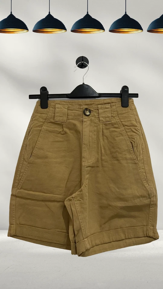 Ex River Island Women’s Mid Rise Utility Shorts in Tan Brown (A Bit Defect) - Image 1 of 3