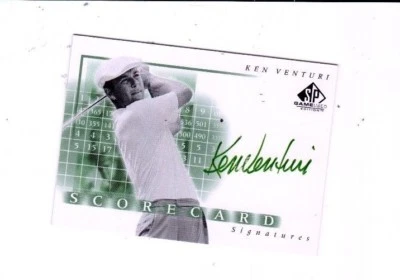 2002 UPPER DECK SP GAME USED SCORECARD KEN VENTURI  Autograph ON Card SS-KV - Изображение 1 из 2