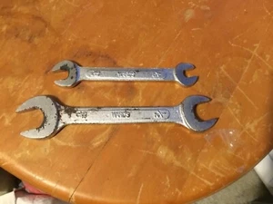 (2) Wards Open End Wrenches, Used, 1/4 x 5/16 & 1/2 x 9/16, Vintage, Japan - Picture 1 of 5