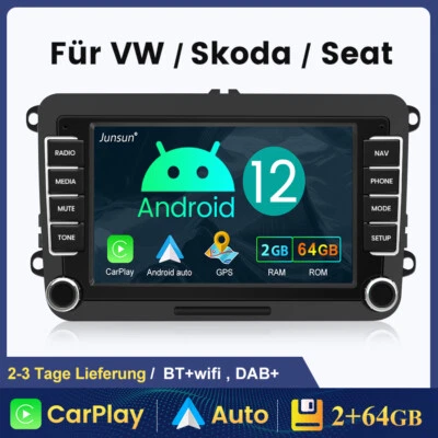VW Autoradio RCD/RNS 510 Caddy Golf GTI T5 T6 Passat Polo 6R 2+64GB Android 12.0 - Bild 1 von 4
