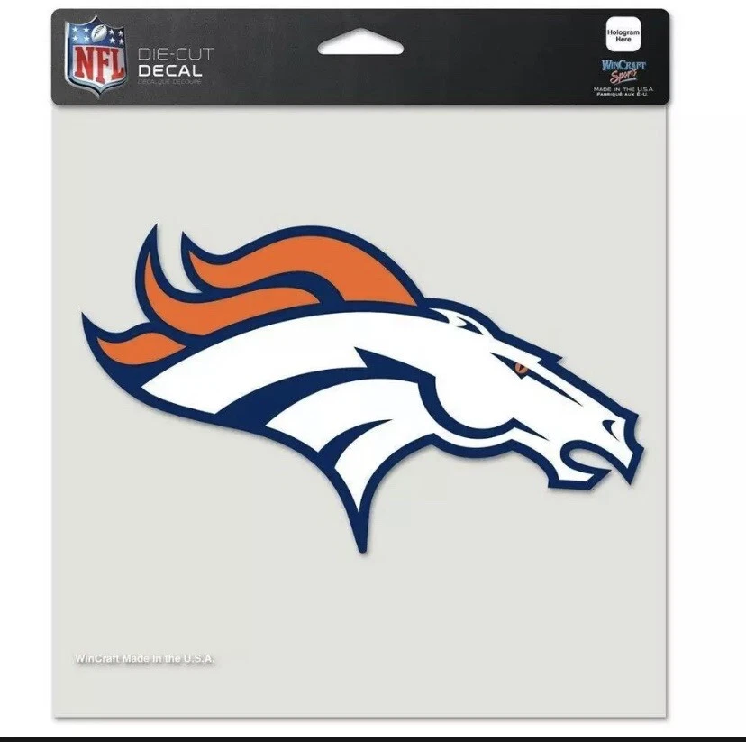 "Calcomanía WinCraft NFL Denver Broncos corte perfecto color *NUEVA* 8 X 8"" calcomanía" Foto 1 de 1