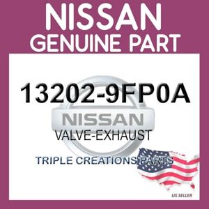 Genuine Nissan OEM 13202-9FP0A VALVE-EXHAUST 132029FP0A