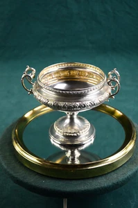 Sehr schöne Historismus Silber Konfektschale, um 1880, 800er Silber - Bild 1 von 3