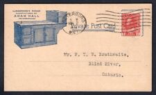 PETERBOROUGH 1918 A. Hall Ranges ILLUSTRATED Advertising Postcard to Blind River