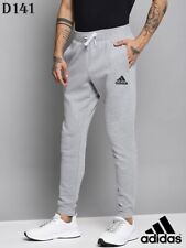 MENS ESSENTIAL ADIDAS NARROW FIT JOGGERS TRACK PANT *WITH CUFF* GRAY XXL