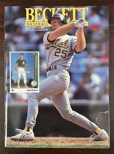 Beckett Baseball Card Monthly Magazine August 1992 Issue #89 A’s Mark McGwire - Picture 1 of 2
